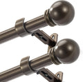 Curtain Rods for Windows 16 to 76 in - Adjustable, Strong Pack of 2