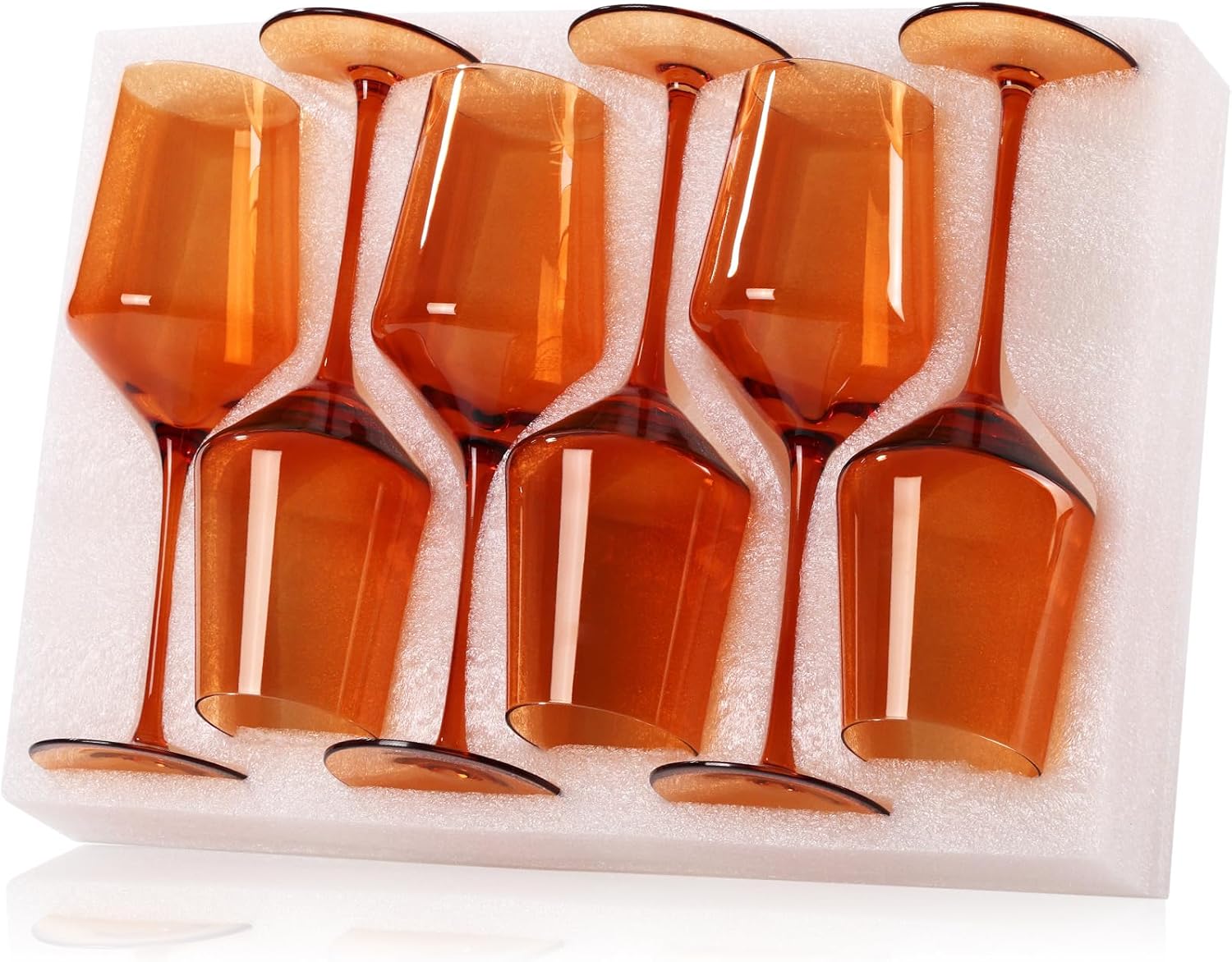 Stunning Orange Wine Glasses Set of 6 for Elegant Dining