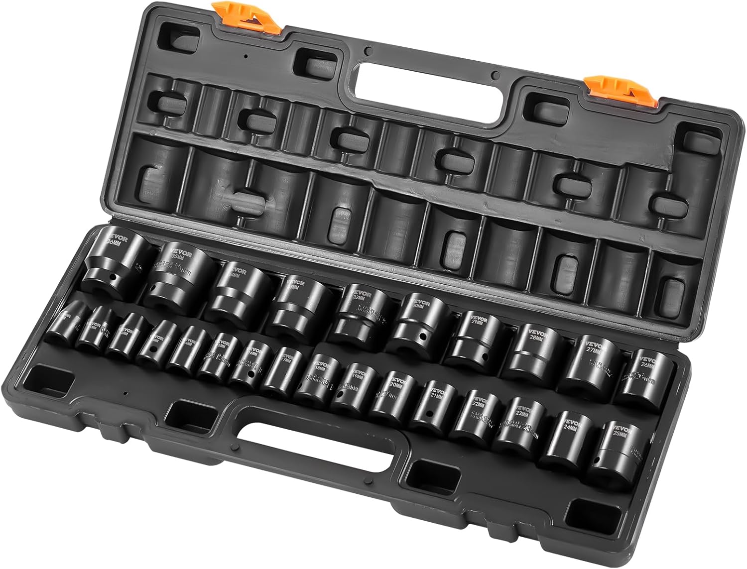 VEVOR 1/2 Inches Impact Socket Set with 26 Durable Sockets