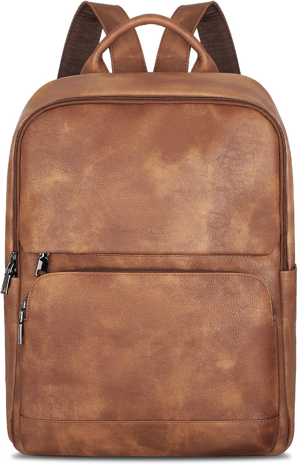 Vintage Leather Backpack for Women - Stylish 15.6 inch Laptop Bag