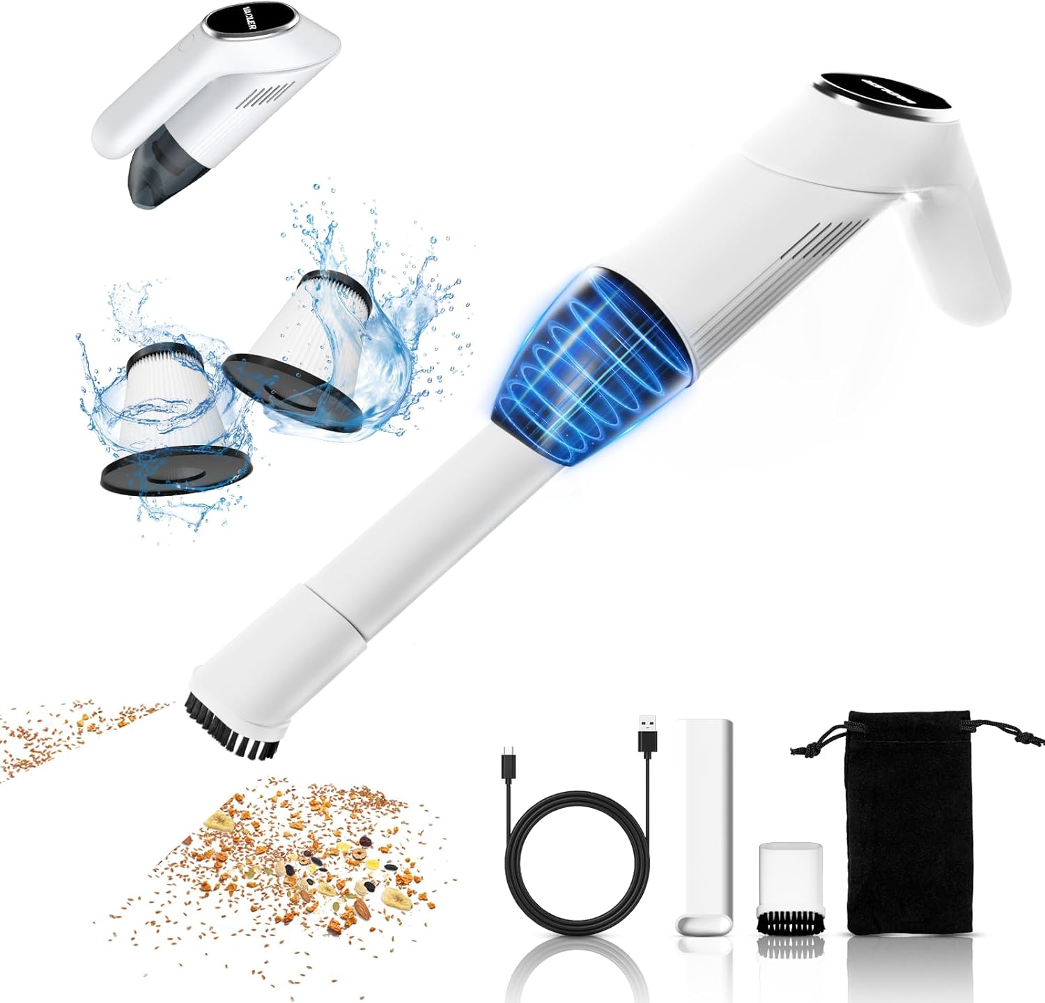 Powerful Cordless Handheld Vacuum Cleaner - RFVUC