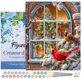 Paint by Numbers for Adults Christmas Window 16in x20in - Framed Kit