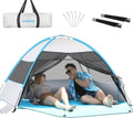 Large Easy Setup Beach Tent - UPF 50+ Portable Shade for 3-4