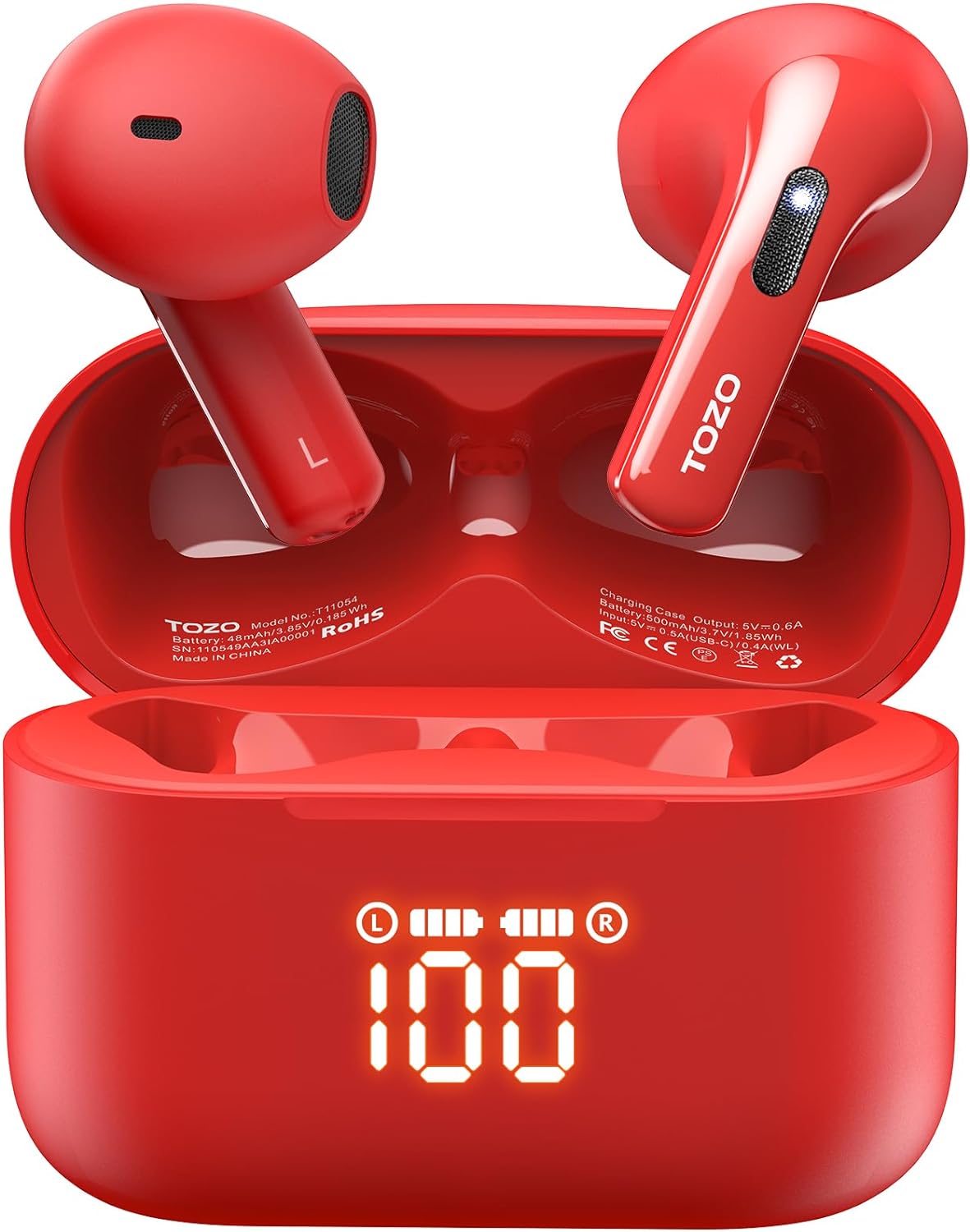 TOZO T21 Wireless Earbuds: Dual Mic Noise Cancelling for Crystal-Clear Calls!