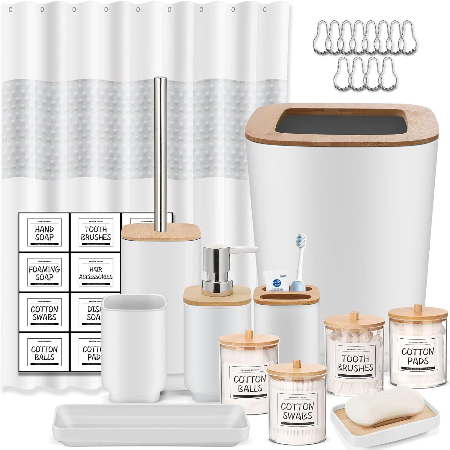 Stylish 24 Pieces Bathroom Accessories Set for Modern Decor