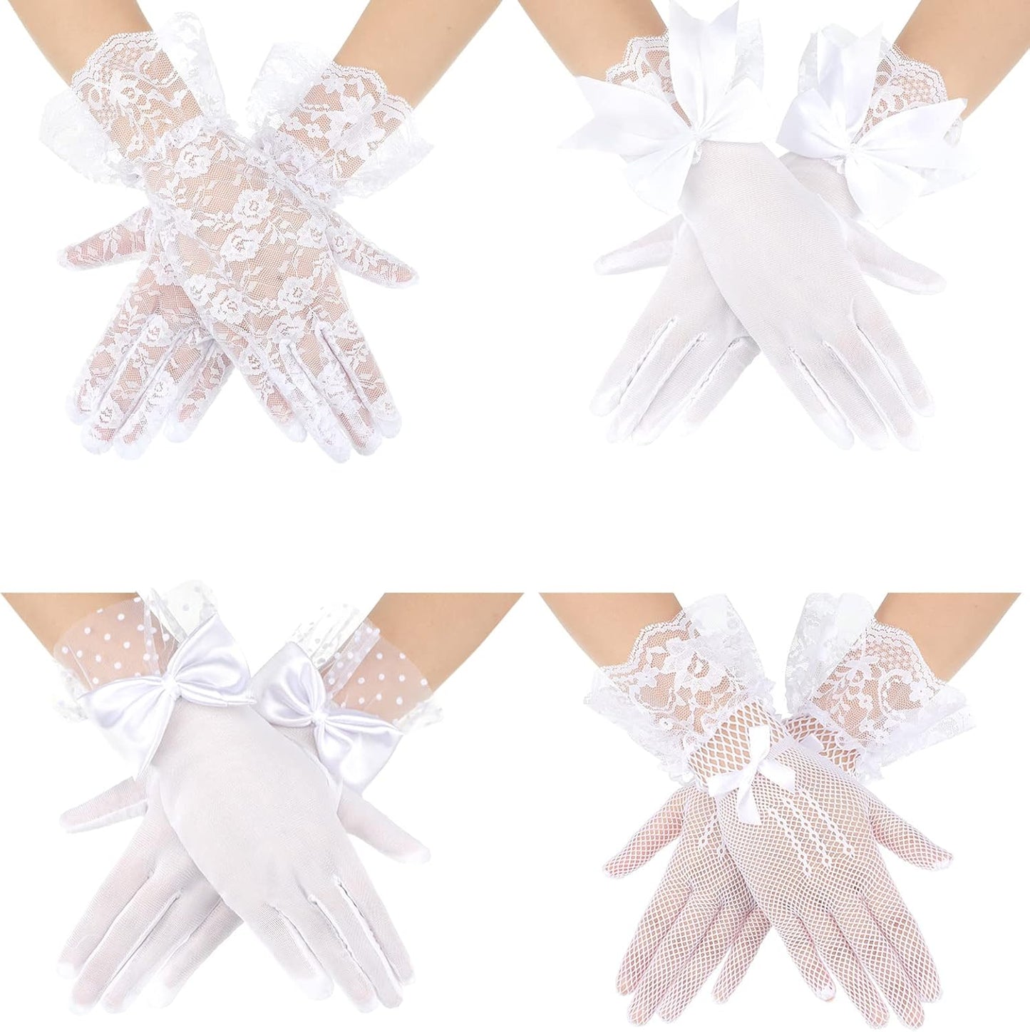 Elegant Lace Gloves for Women - Tea Party Perfection!