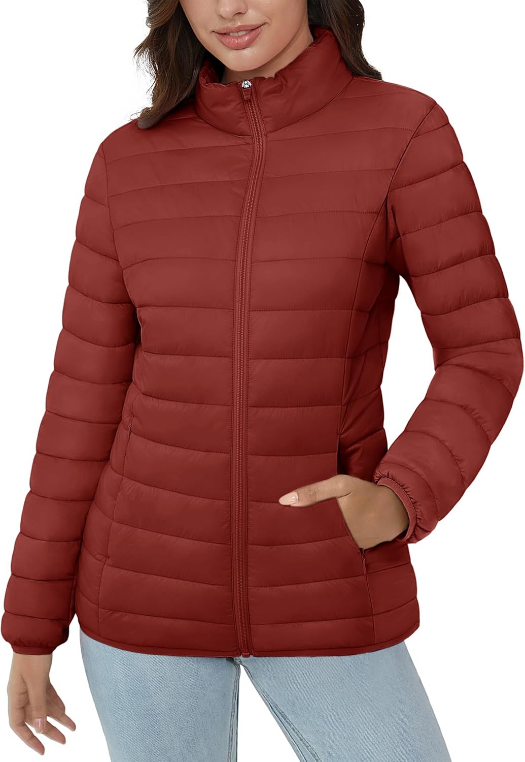 MAGCOMSEN Women's Puffer Jacket Lightweight Quilted Warmth