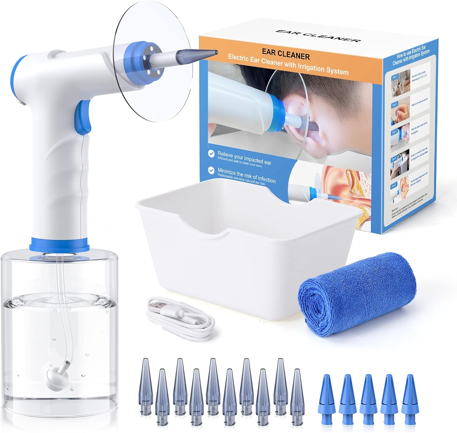 Electric Ear Cleaning Kit with Light for Safe Ear Wax Removal