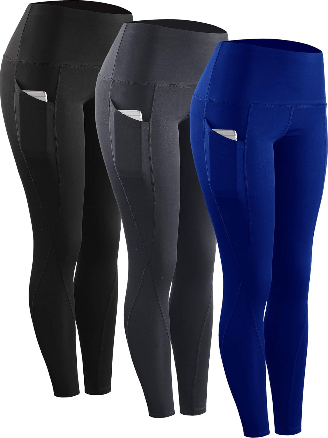 High Waist Running Workout Leggings with Pockets for Yoga
