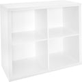 ClosetMaid 4 Cube Storage Shelf Organizer Bookshelf - Stylish White