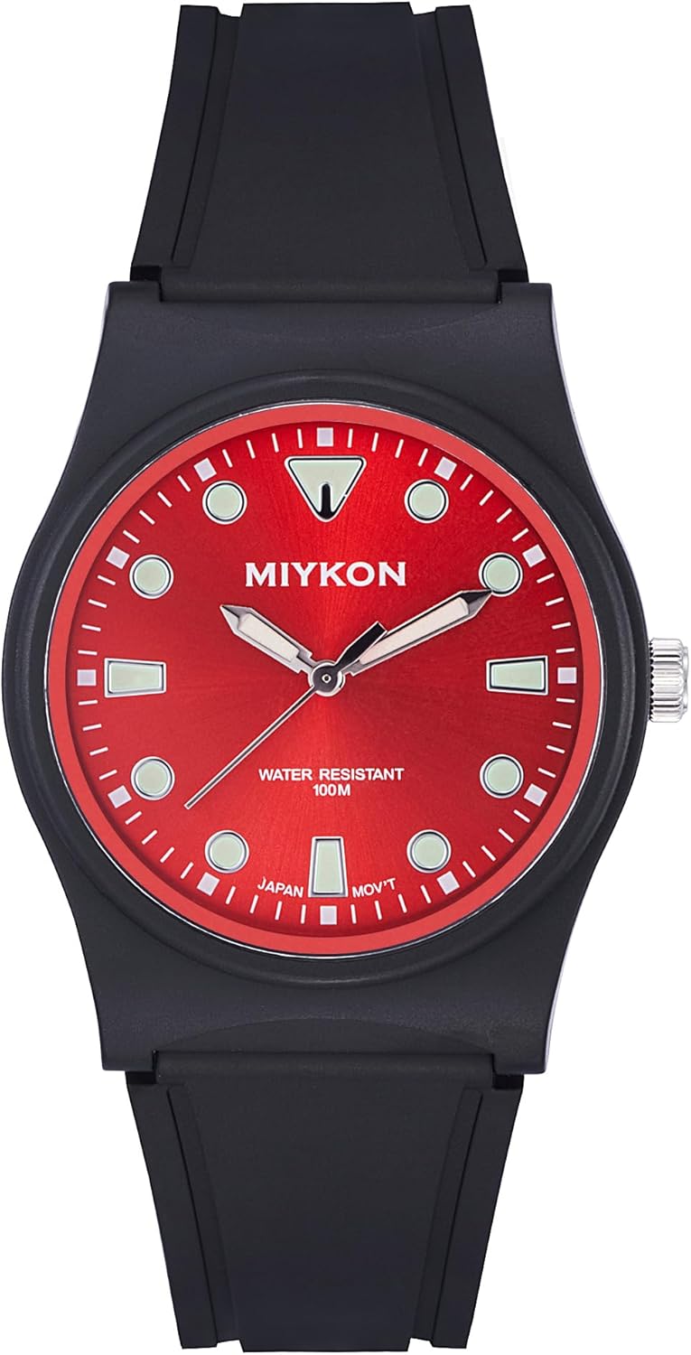 MIYKON Men's Waterproof Analog Watch - 100M Resistant