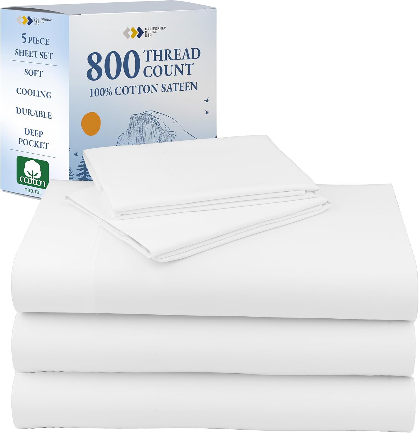 California Design Den Split King Sheets for Adjustable Beds