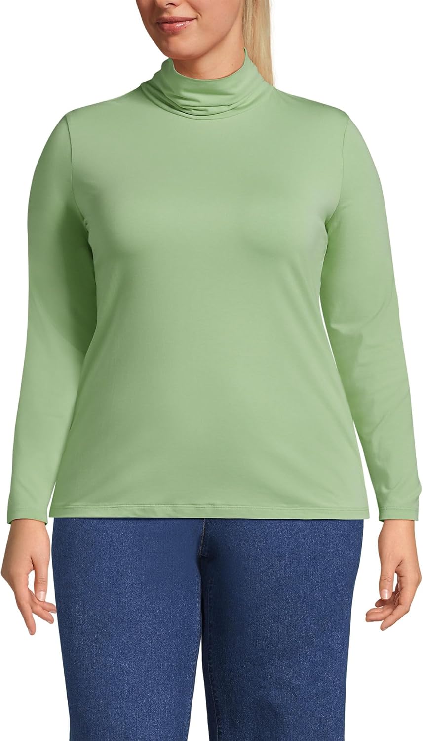 Lightweight Jersey Long Sleeve Turtleneck for Cozy Comfort