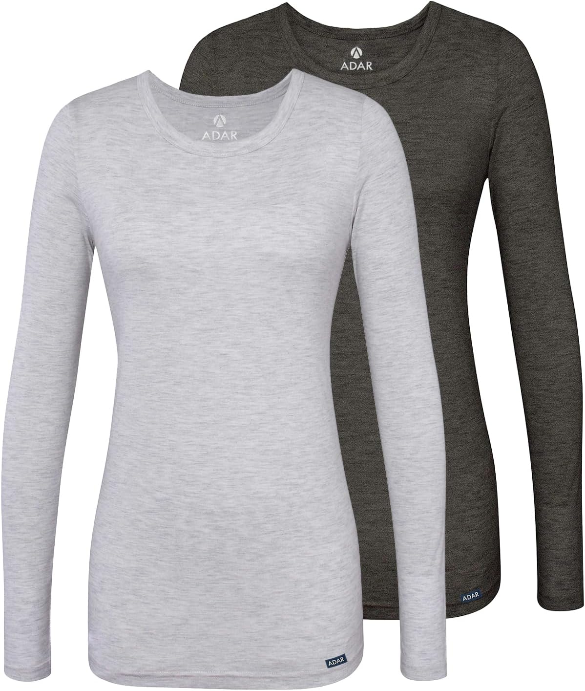 Adar Underscrubs for Women - Long Sleeve Comfort Tee 2 Pack