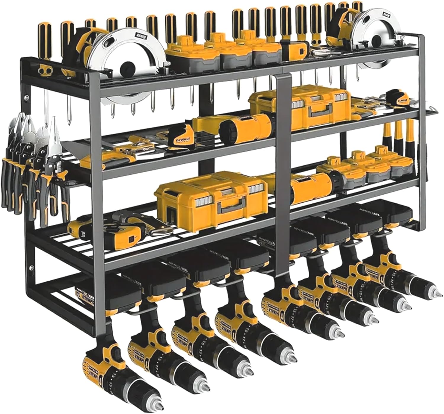 Efficient 32 Power Tool Organizer: Heavy-Duty Storage Rack