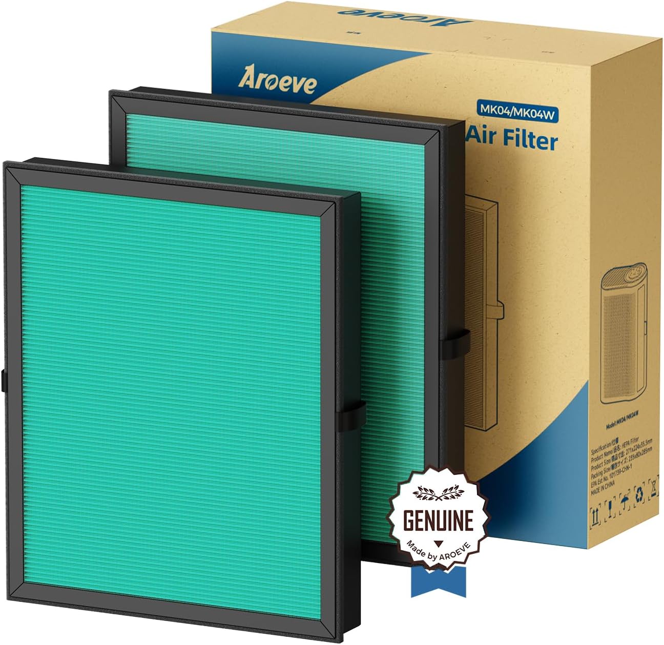 AROEVE MK04 Air Filter Replacement for Pollen & Pet Dander