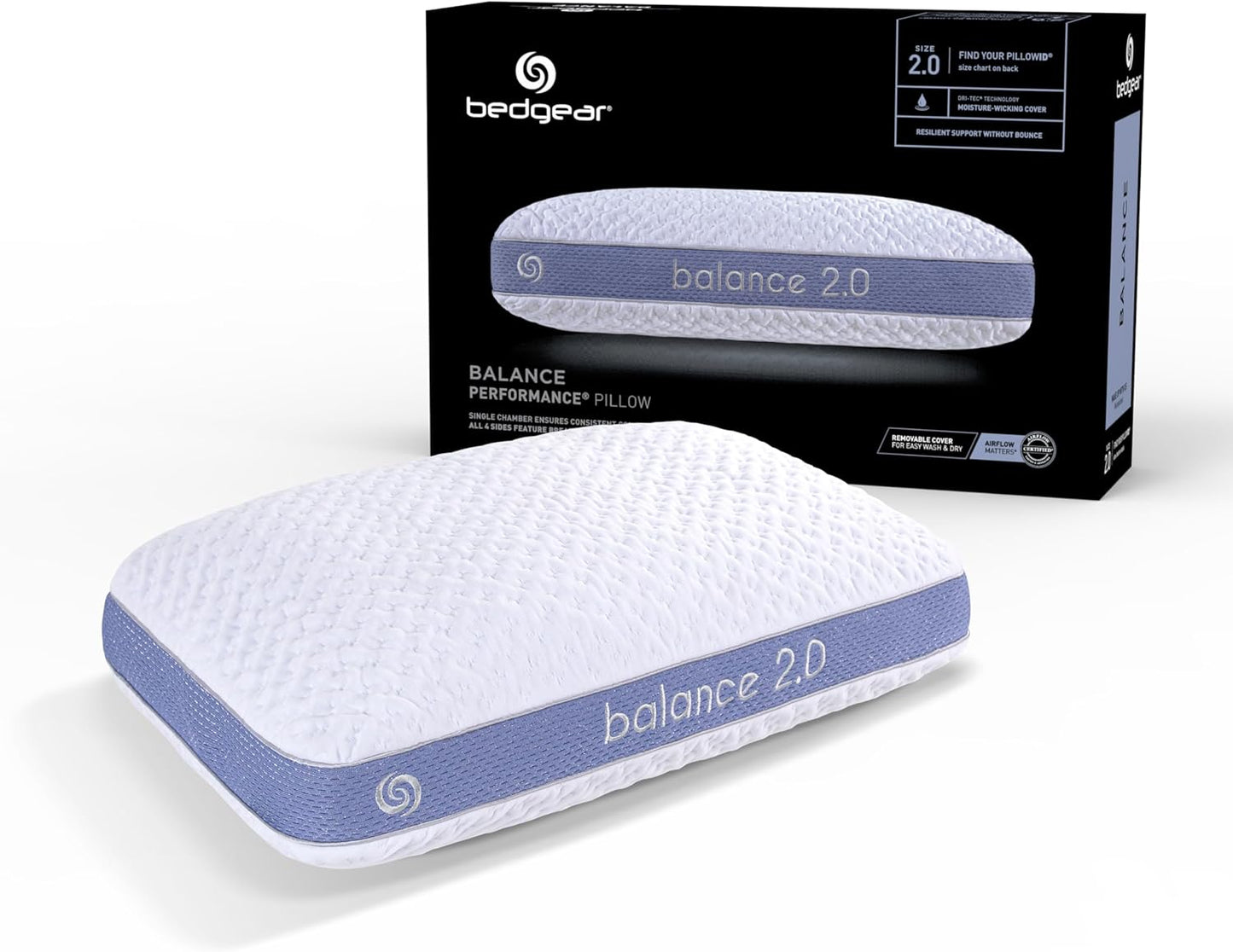Bedgear Balance 2.0 - Moisture Wicking Pillow - Medium Firmness