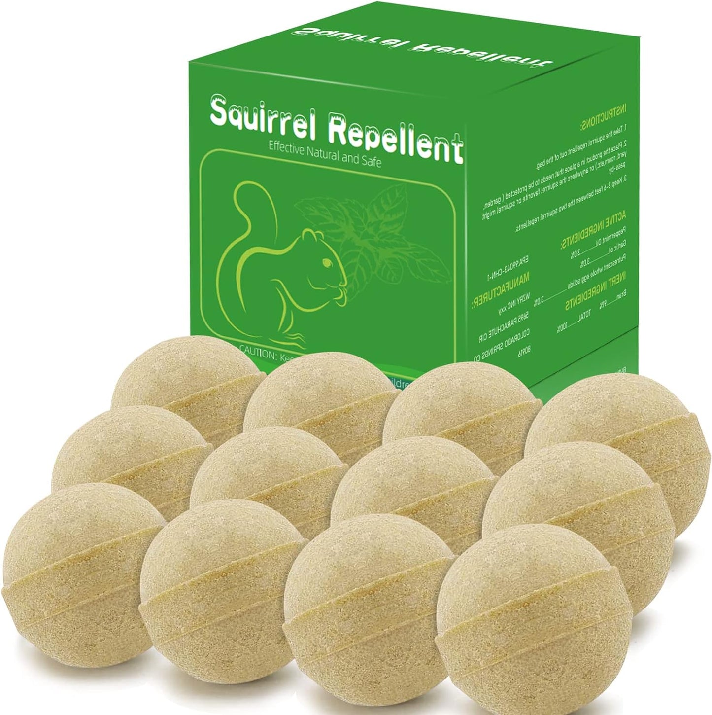 Peppermint Squirrel Repellent Pack - Keep Squirrels Away!
