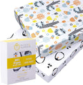 Organic Crib Sheet 2 Pack - Soft GOTS Certified Jersey Cotton
