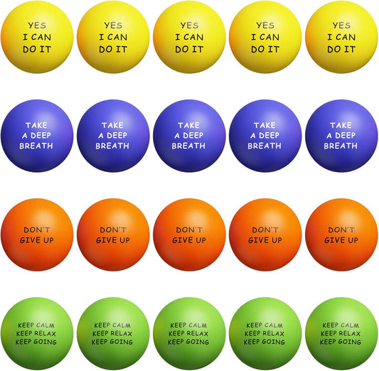 KDG Motivational Stress Balls for Kids and Adults - 20 Pack