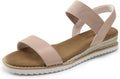 DREAM PAIRS Womens Espadrilles Ankle Stretch Wedge Sandals Platform