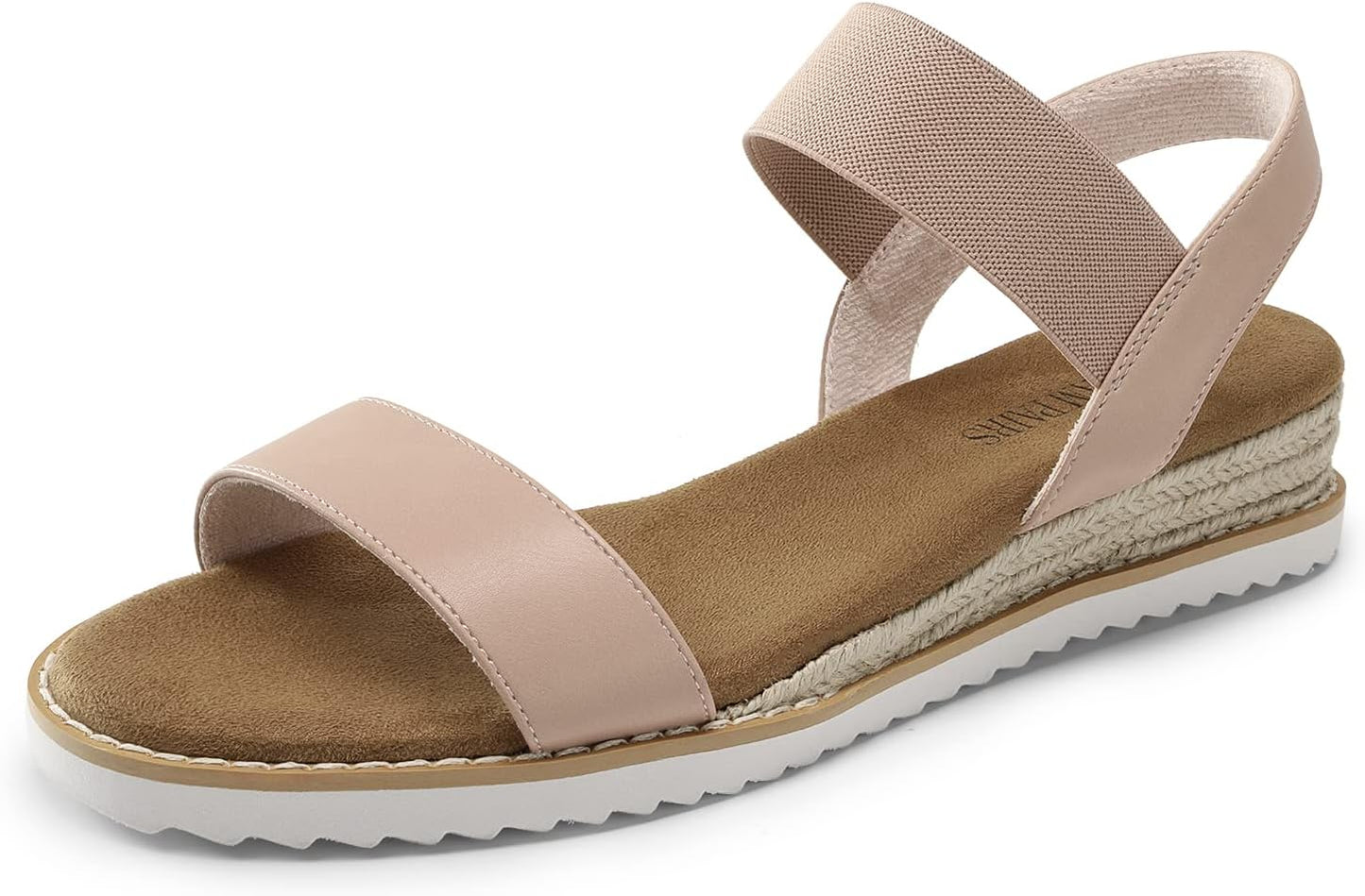 DREAM PAIRS Womens Espadrilles Ankle Stretch Elastic Strap Wedges