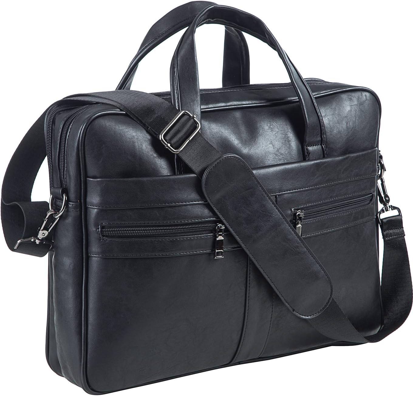 Seyfocnia Men's Leather Messenger Bag for Business and Travel