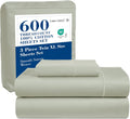 LANE LINEN 600 TC Mercerized Cotton Twin XL Sheet Set - Mineral