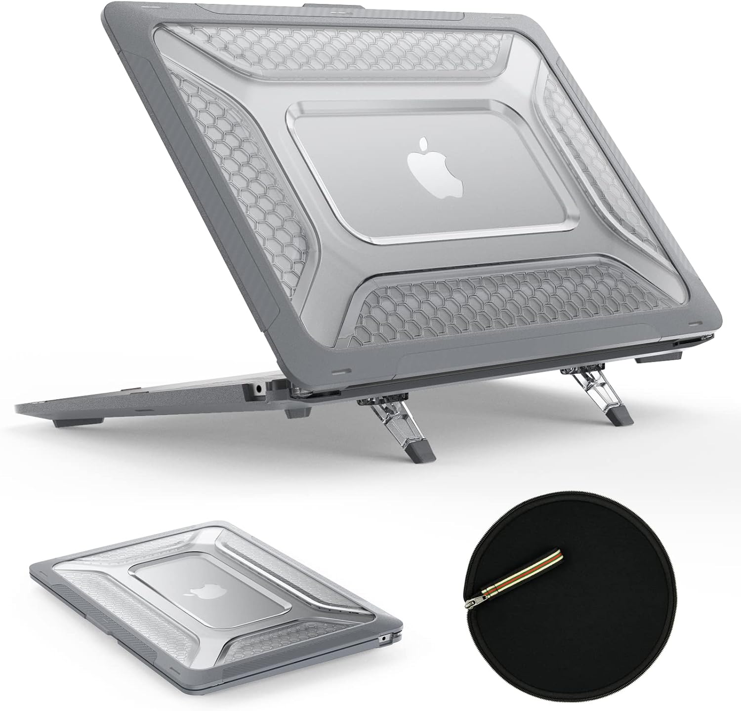 SEYMAC stock Case for MacBook Pro 14 inch with Stand & Bag