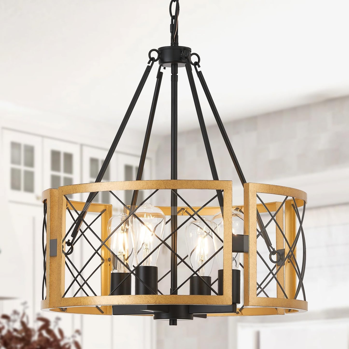 D19ft' Modern Farmhouse Chandelier for Dining Room Lighting