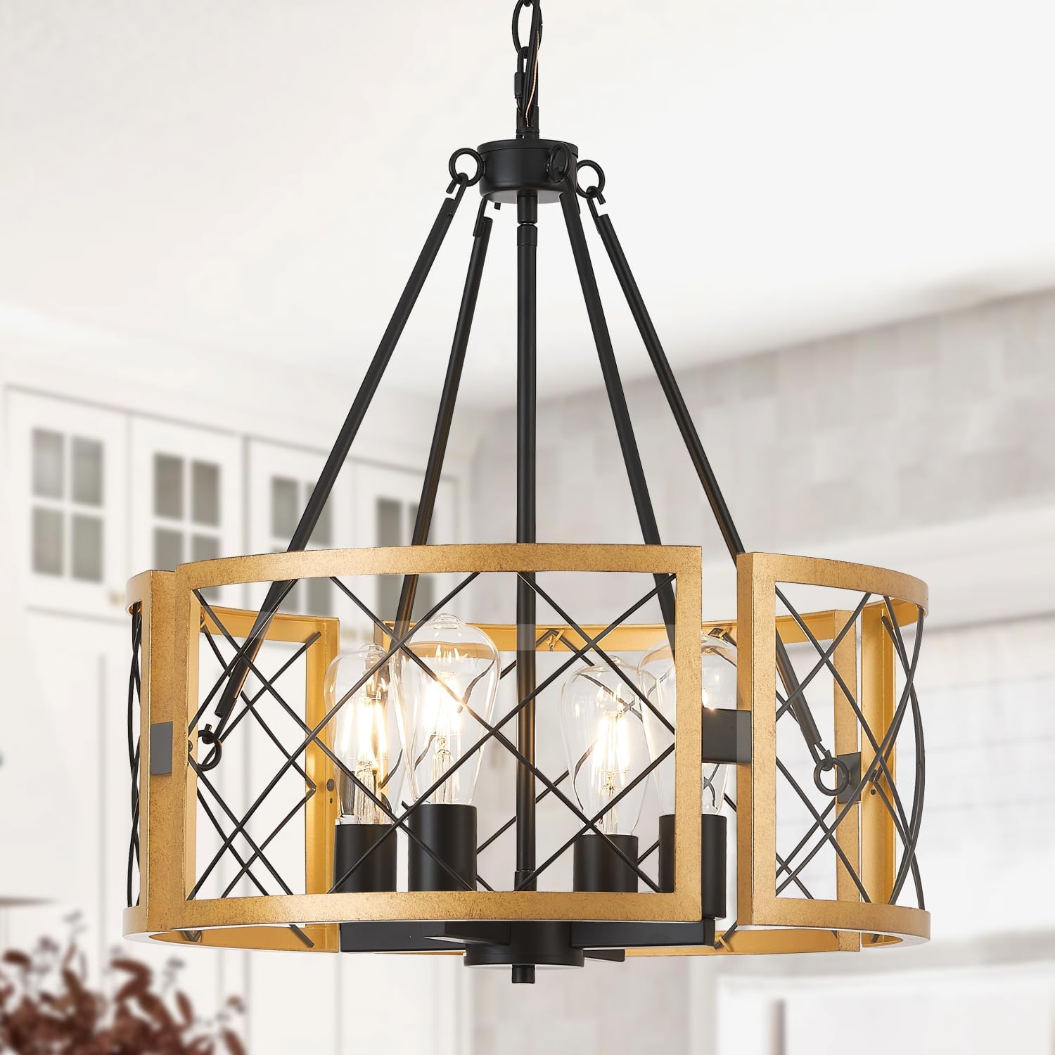 D19ft' Modern Farmhouse Chandelier for Dining Room Lighting