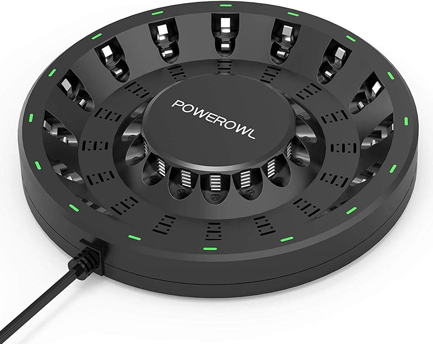 High-Speed 16-Bay Battery Charger by POWEROWL