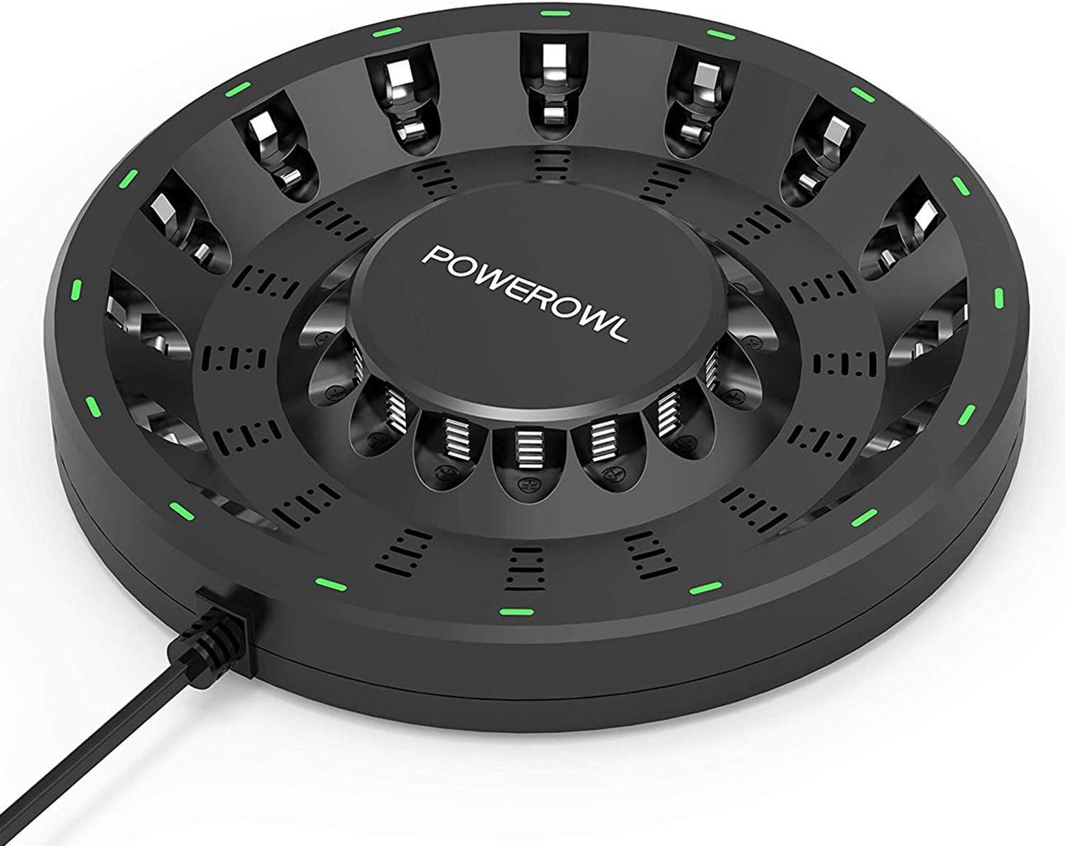 High-Speed 16-Bay Battery Charger by POWEROWL