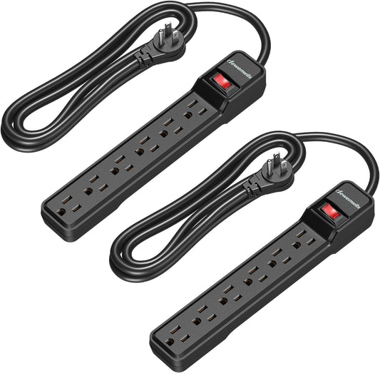 DEWENWILS Surge Protector Power Strip 2-Pack