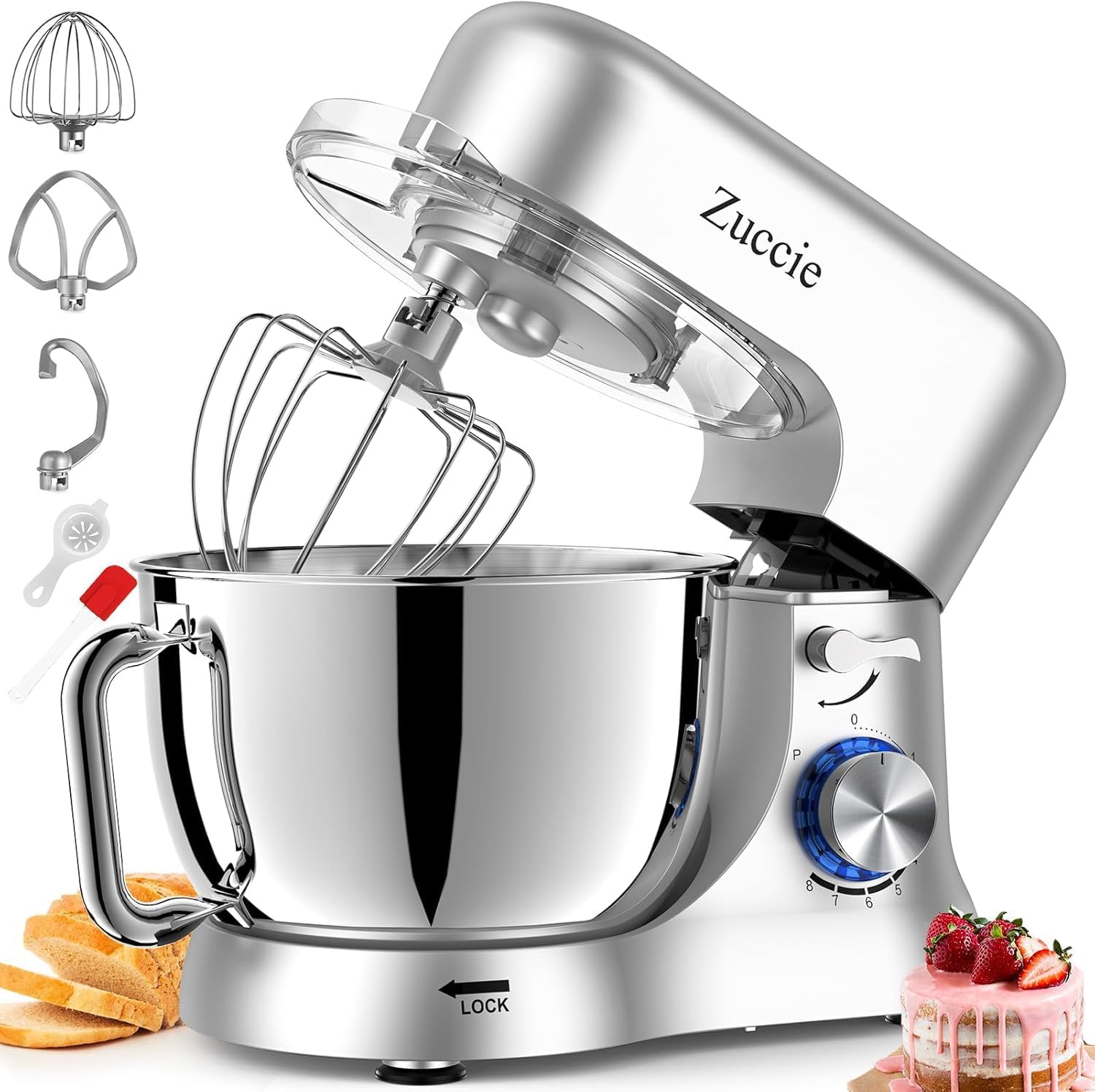 Zuccie 4.8QT Kitchen Electric Stand Mixer for All Needs