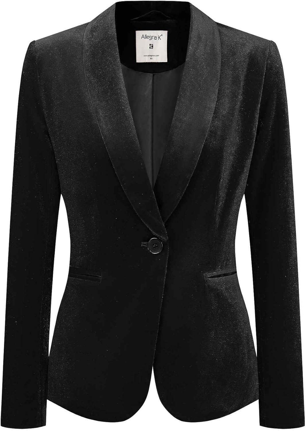 Allegra K Women's Velvet Blazer for Halloween and Office Wear