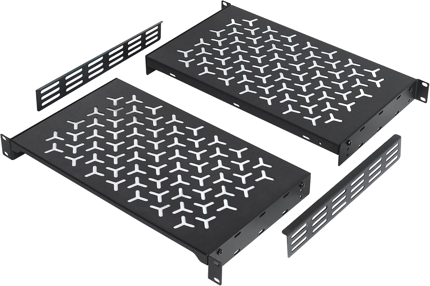 1U Rack Shelves 2-Pack for Versatile Storage Solutions
