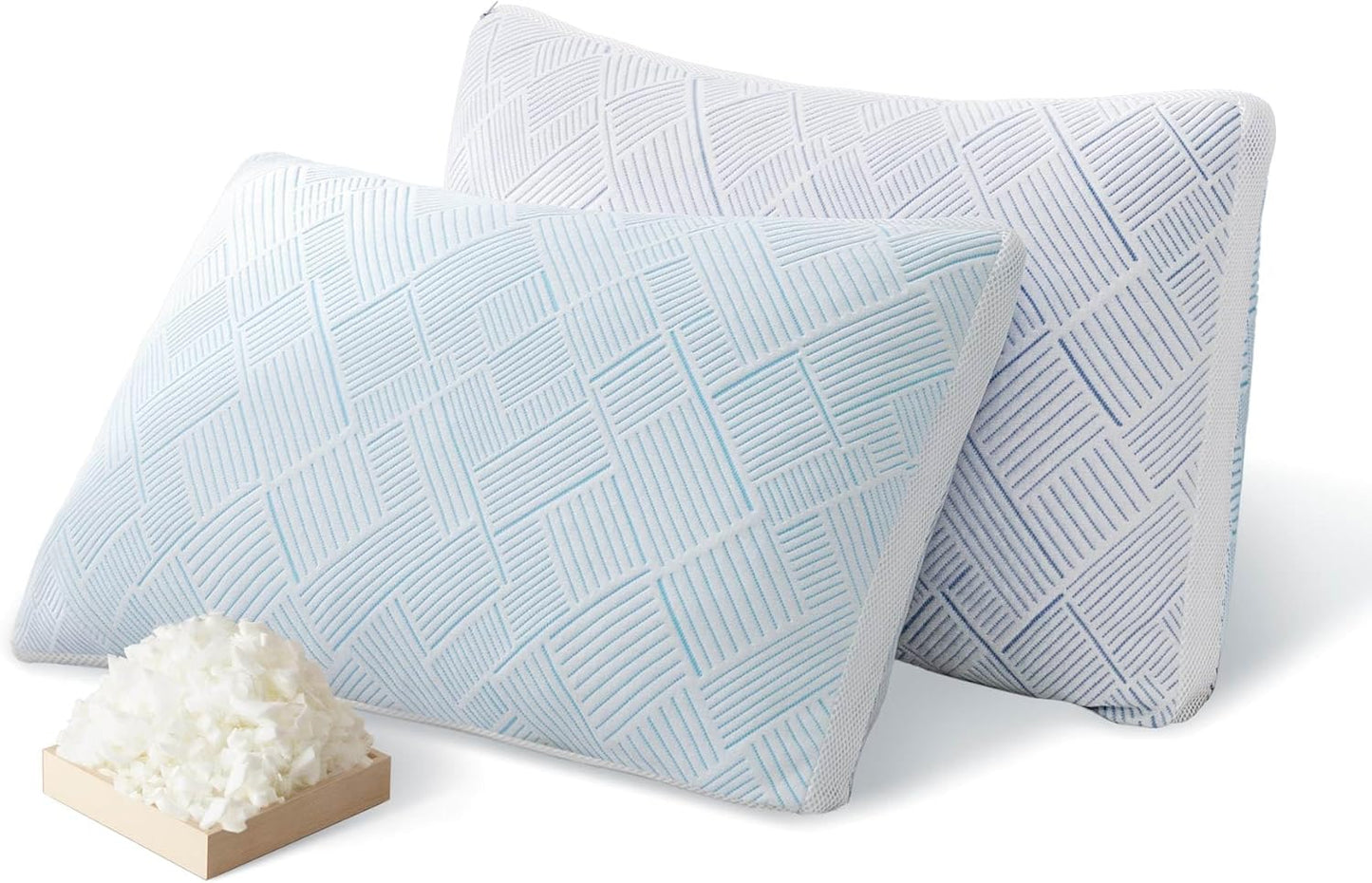 Shredded Memory Foam Cooling Bamboo Viscose Pillows King Set