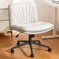 Comfortable Swivel Desk Chair: Marsail PU Leather, Wide Seat