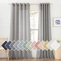 Sheer Linen Curtains 84 in Length 2 Panels Set - Light Filtering