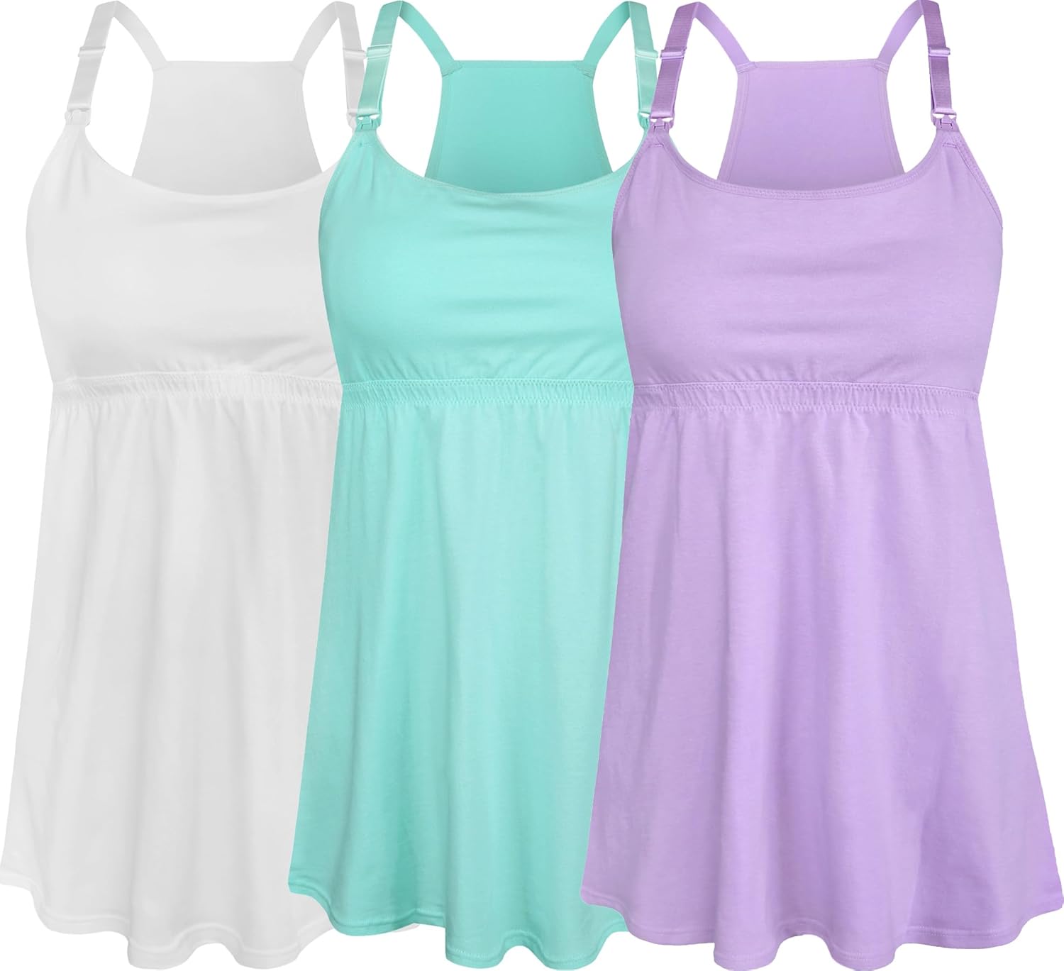SUIEK Maternity Nursing Tank Tops with Bralette for Comfort
