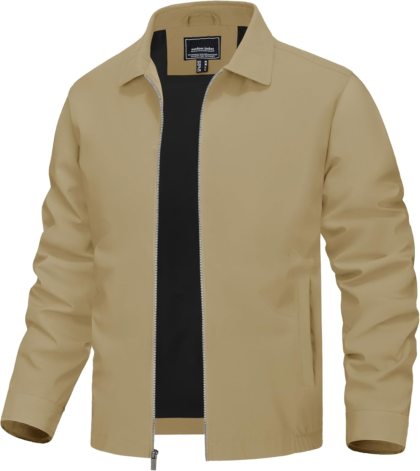 TACVASEN Mens Lightweight Windbreaker Full Zip Jacket for All