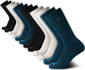 Calvin Klein Mens Crew Socks - 12 Pack Soft Stretch Athletic Socks