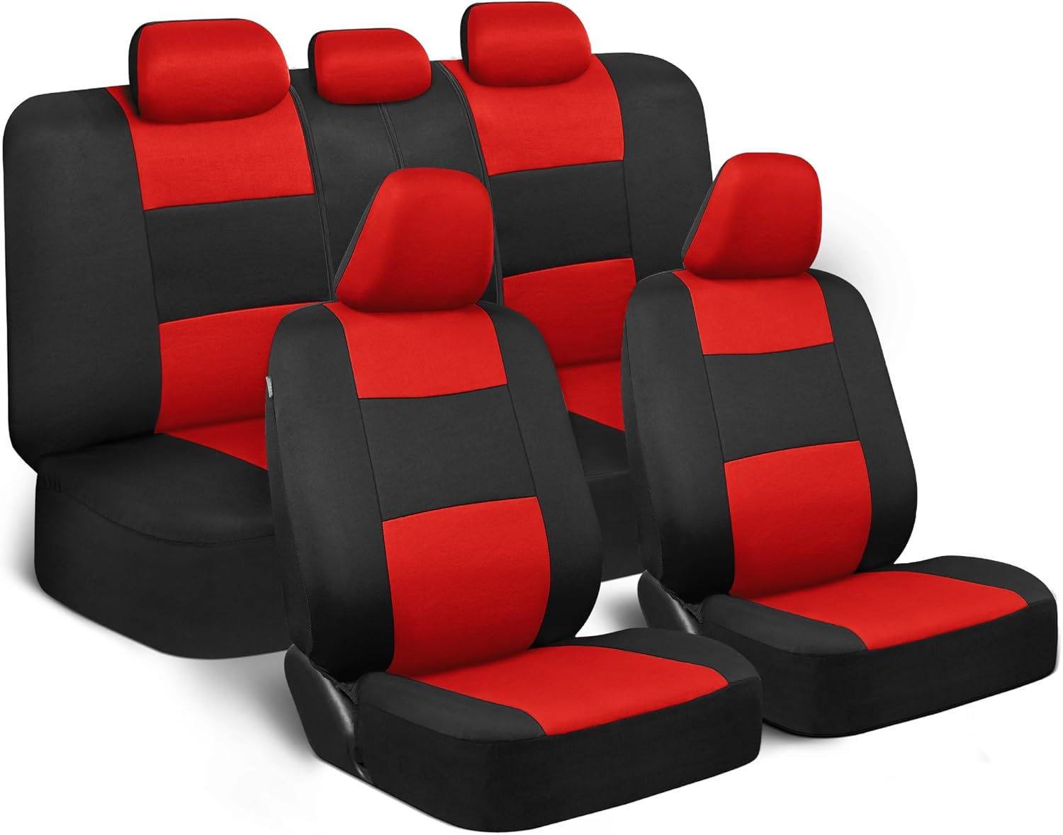 BDK Red/Black PolyPro Car Seat Covers - Easy Install!