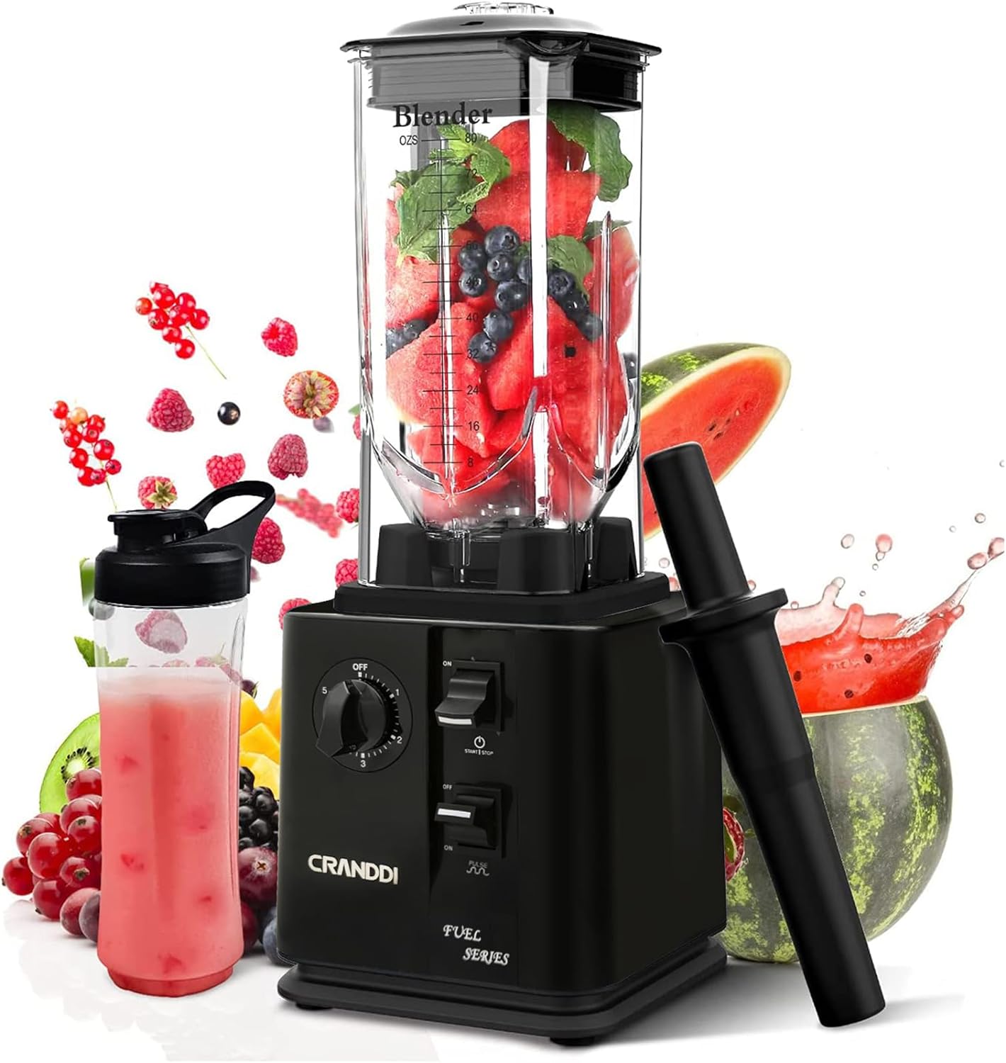 Cranddi 1800W Commercial Blender for Smoothies