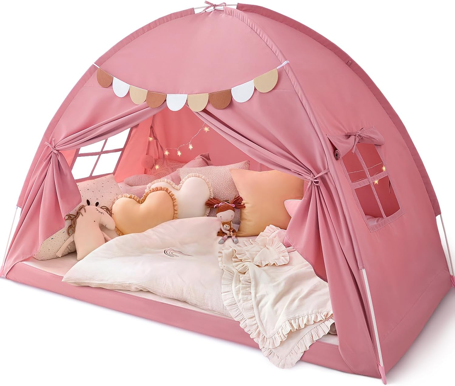 Bed Tent Twin for Kids - Cozy Indoor Playhouse Canopy Tent