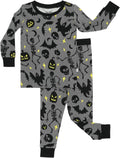 Two-Piece Bamboo Viscose Toddler Pajama Set - Glow Halloween PJs