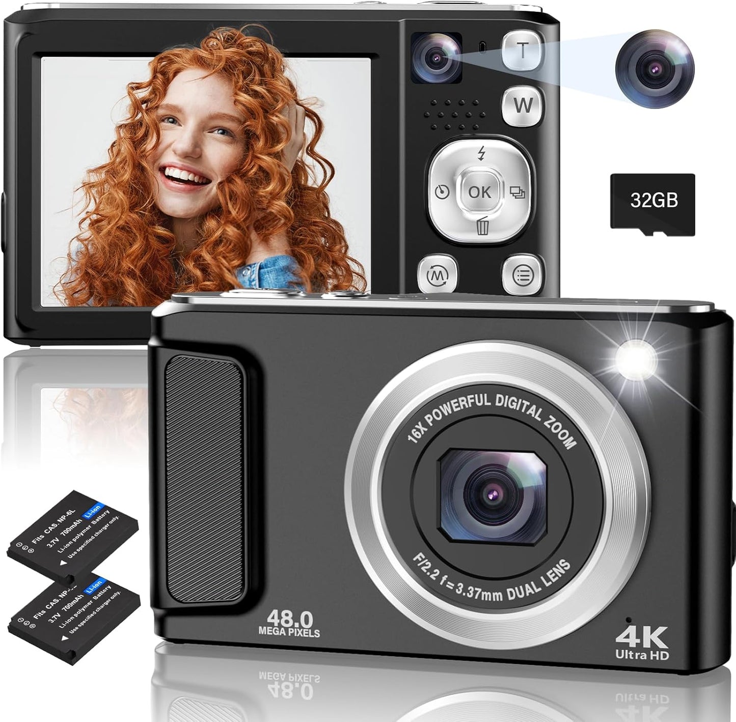 48MP 4K Autofocus Vlogging Camera Bundle