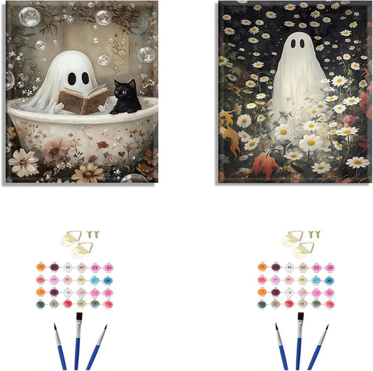 Halloween Paint by Numbers for Adults - Gothic Castle Art
