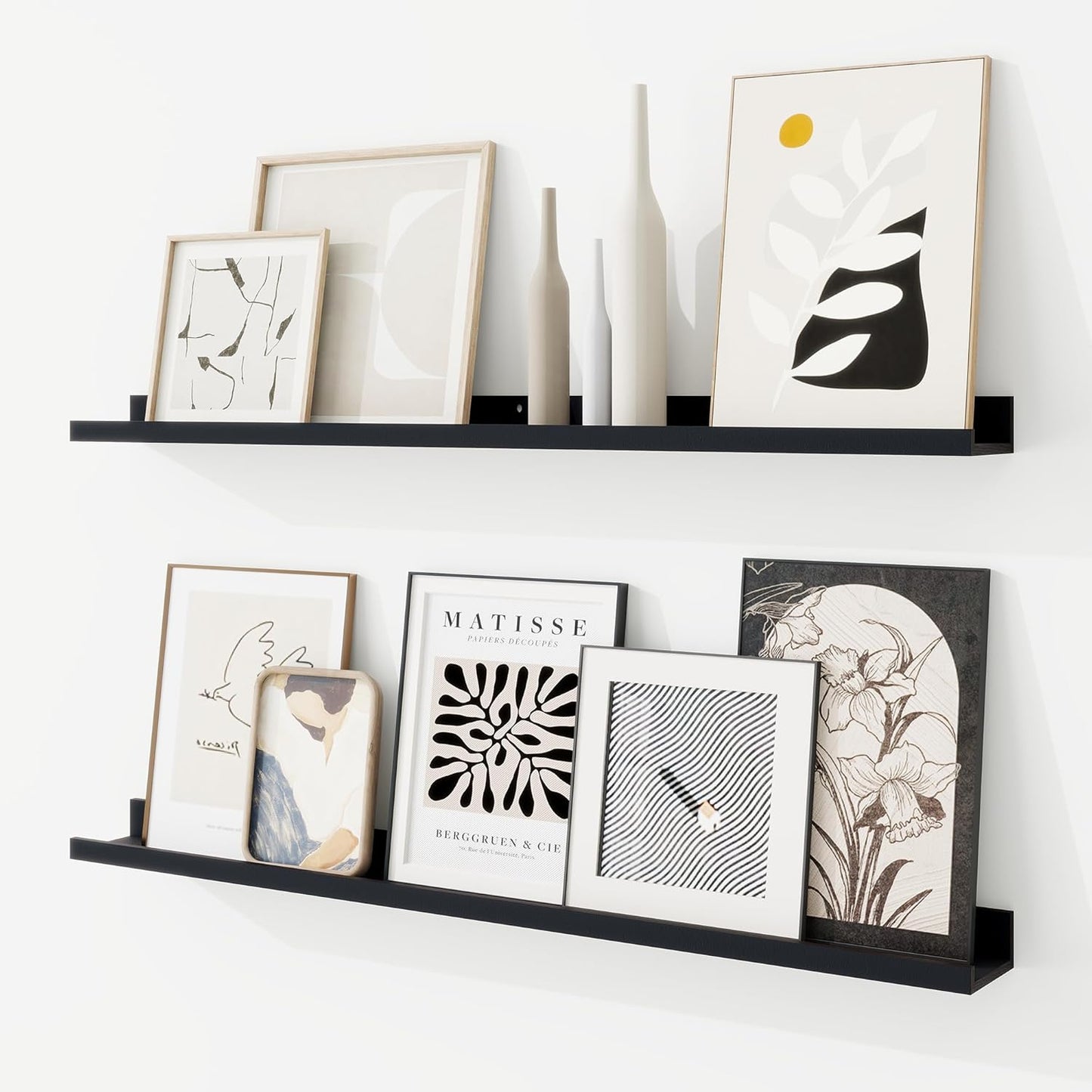 RICHFOCUS Picture Ledge Shelf Set of 2 for Stylish Wall Decor